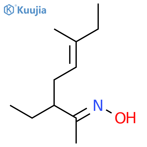 5-Octen-2-one, 3-ethyl-6-methyl-, oxime structure
