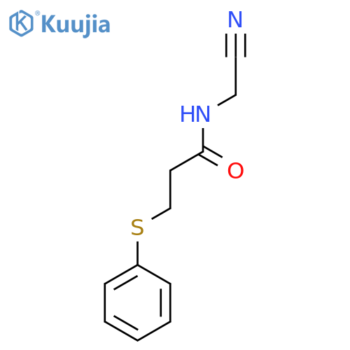 N-(cyanomethyl)-3-(phenylsulfanyl)propanamide structure