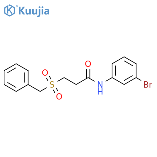 N-(3-bromophenyl)-3-phenylmethanesulfonylpropanamide structure