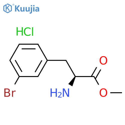 (S)-Methyl 2-amino-3-(3-bromophenyl)propanoate hydrochloride structure