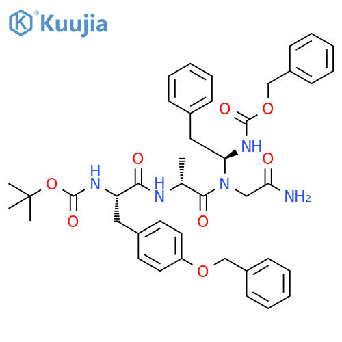 Glycinamide,N-[(1,1-dimethylethoxy)carbonyl]-O-(phenylmethyl)-L-tyrosyl-D-alanyl-N-[2-phenyl-1-[[(phenylmethoxy)carbonyl]amino]ethyl]-, (S)- structure