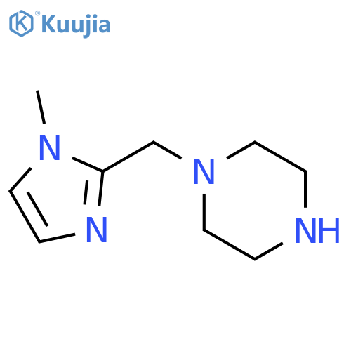 1-[(1-methyl-1H-imidazol-2-yl)methyl]piperazine structure