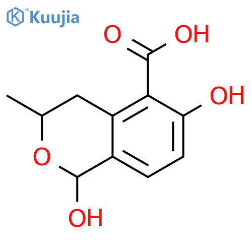 1H-2-Benzopyran-5-carboxylic acid,3,4-dihydro-1,6-dihydroxy-3-methyl- structure