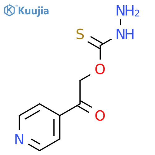 Hydrazinecarbothioic acid, O-[2-oxo-2-(4-pyridinyl)ethyl] ester structure