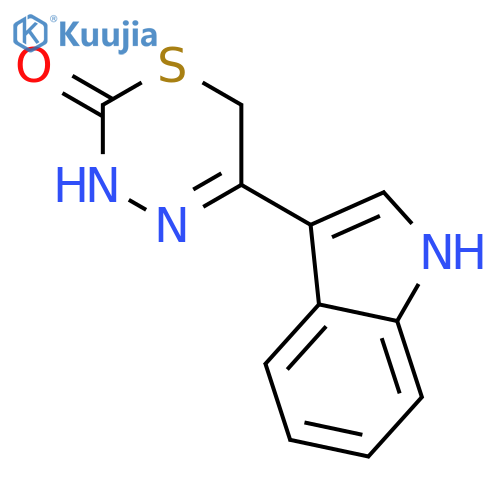 2H-1,3,4-Thiadiazin-2-one, 3,6-dihydro-5-(1H-indol-3-yl)- structure