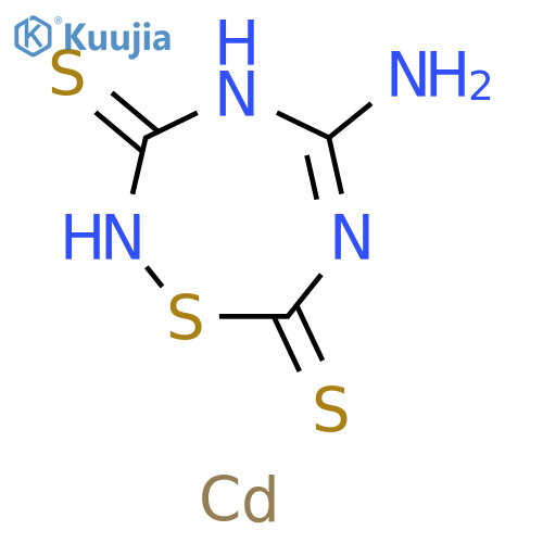 1,2,4,6-Thiatriazepine-3,7(2H,6H)-dithione, 5-amino-, cadmium salt (2:1) structure