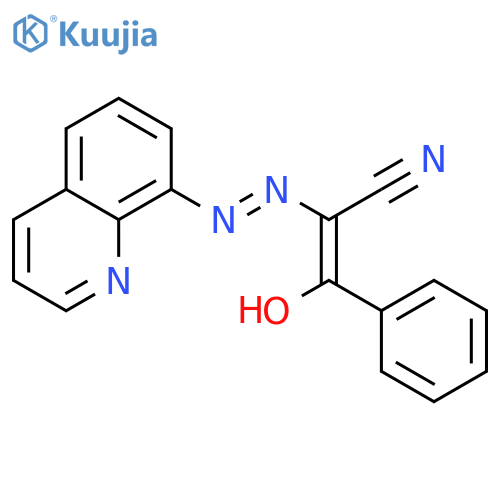 2-Propenenitrile, 3-hydroxy-3-phenyl-2-(8-quinolinylazo)- structure