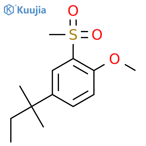Benzene, 4-(1,1-dimethylpropyl)-1-methoxy-2-(methylsulfonyl)- structure