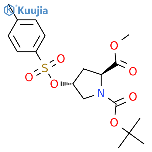 trans-N-tert-Butyloxycarbonyl-4-tosyloxy-L-proline Methyl Ester structure