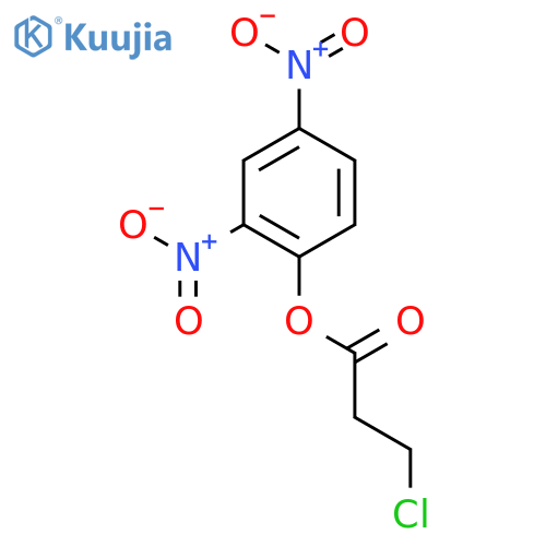 Propanoic acid, 3-chloro-, 2,4-dinitrophenyl ester structure