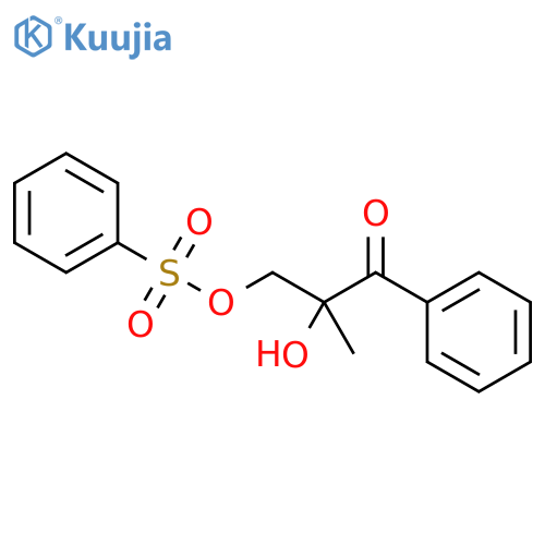 1-Propanone, 2-hydroxy-2-methyl-1-phenyl-3-[(phenylsulfonyl)oxy]- structure