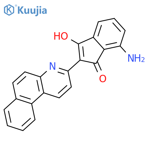1H-Inden-1-one, 7-amino-2-benzo[f]quinolin-3-yl-3-hydroxy- structure