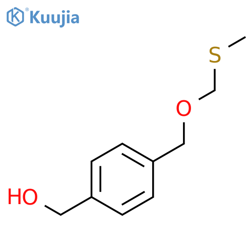 Benzenemethanol, 4-[[(methylthio)methoxy]methyl]- structure