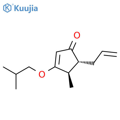 2-Cyclopenten-1-one, 4-methyl-3-(2-methylpropoxy)-5-(2-propenyl)-,trans- structure