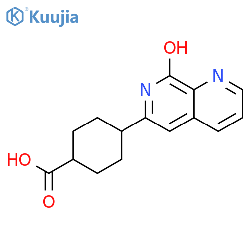 4-(8-Hydroxy-1,7-naphthyridin-6-yl)cyclohexanecarboxylic acid structure