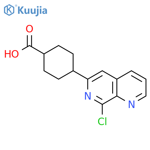 4-(8-Chloro-1,7-naphthyridin-6-yl)-cyclohexane-1-carboxylic acid structure
