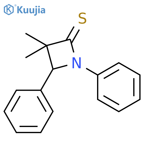 2-Azetidinethione, 3,3-dimethyl-1,4-diphenyl- structure