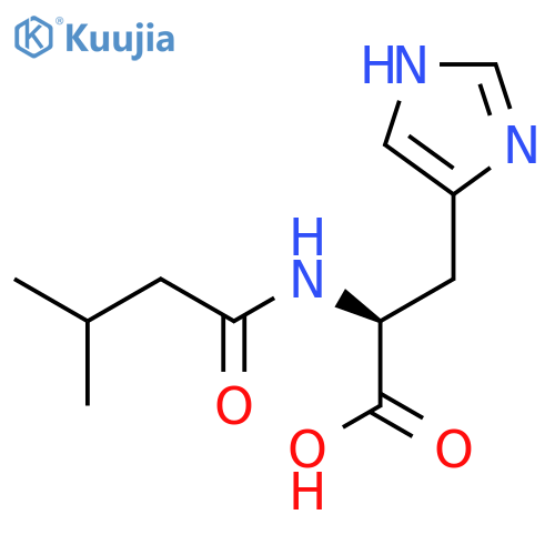 3-(1H-imidazol-4-yl)-2-(3-methylbutanamido)propanoic acid structure