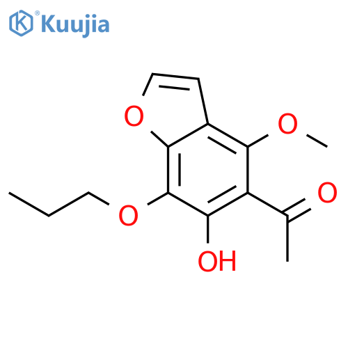Ethanone, 1-(6-hydroxy-4-methoxy-7-propoxy-5-benzofuranyl)- structure