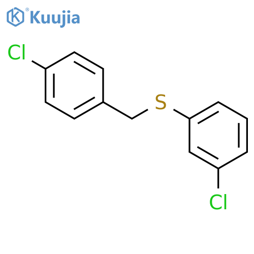 Benzene, 1-chloro-3-[[(4-chlorophenyl)methyl]thio]- structure