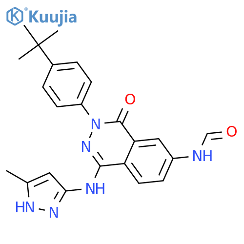 Formamide,N-[3-[4-(1,1-dimethylethyl)phenyl]-3,4-dihydro-1-[(5-methyl-1H-pyrazol-3-yl)amino]-4-oxo-6-phthalazinyl]- structure
