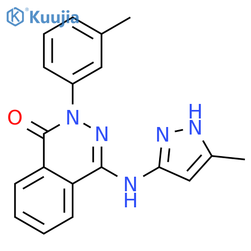 1(2H)-Phthalazinone,2-(3-methylphenyl)-4-[(5-methyl-1H-pyrazol-3-yl)amino]- structure