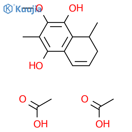 1,4-Naphthalenediol, 5,6-dihydro-3-methoxy-2,5-dimethyl-, diacetate structure