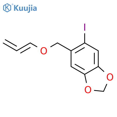 1,3-Benzodioxole, 5-iodo-6-[(1,2-propadienyloxy)methyl]- structure