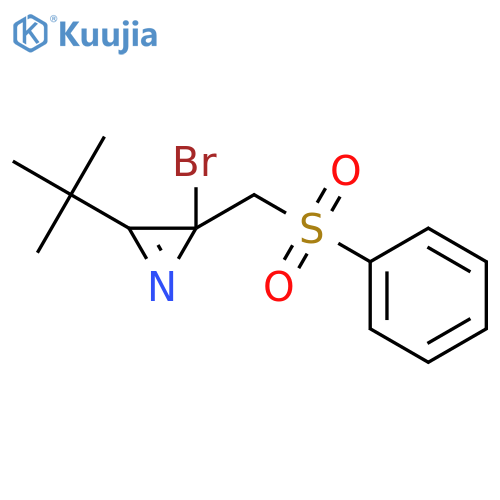2H-Azirine, 2-bromo-3-(1,1-dimethylethyl)-2-[(phenylsulfonyl)methyl]- structure