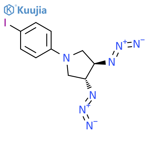 Pyrrolidine, 3,4-diazido-1-(4-iodophenyl)-, (3R,4R)- structure