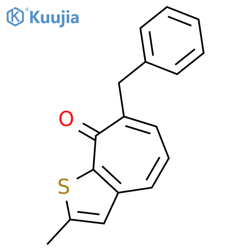 8H-Cyclohepta[b]thiophen-8-one, 2-methyl-7-(phenylmethyl)- structure
