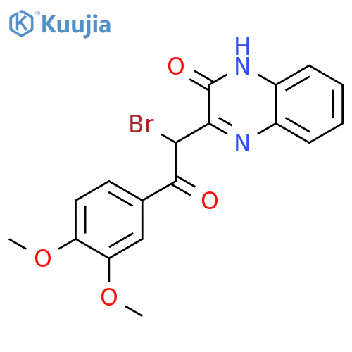 2(1H)-Quinoxalinone, 3-[1-bromo-2-(3,4-dimethoxyphenyl)-2-oxoethyl]- structure
