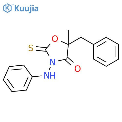 4-Oxazolidinone, 5-methyl-3-(phenylamino)-5-(phenylmethyl)-2-thioxo- structure