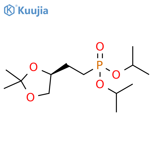 Phosphonic acid, [2-(2,2-dimethyl-1,3-dioxolan-4-yl)ethyl]-,bis(1-methylethyl) ester, (S)- structure