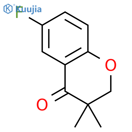 4H-1-BENZOPYRAN-4-ONE, 6-FLUORO-2,3-DIHYDRO-3,3-DIMETHYL- structure