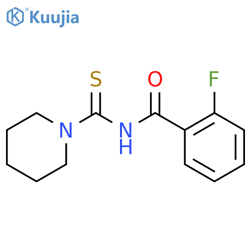 Benzamide, 2-fluoro-N-(1-piperidinylthioxomethyl)- structure
