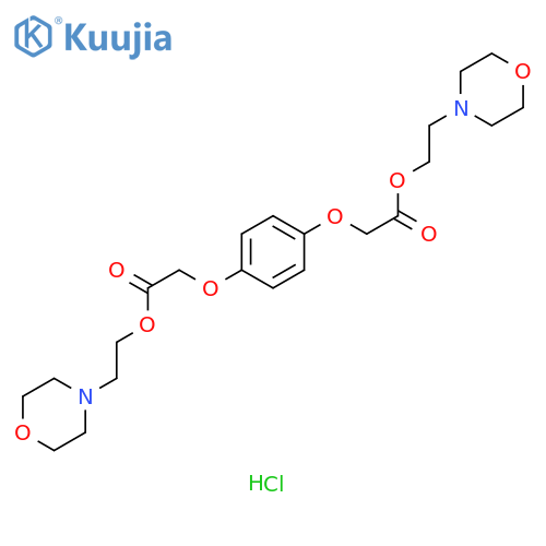 Acetic acid, 2,2'-[1,4-phenylenebis(oxy)]bis-, bis[2-(4-morpholinyl)ethyl]ester, dihydrochloride structure