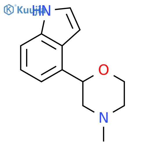 1H-Indole, 4-(4-methyl-2-morpholinyl)- structure