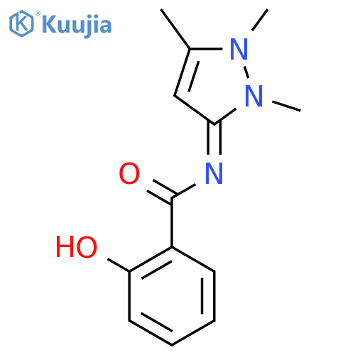 N-(1,2,3-Trimethyl-3-pyrazolin-5-ylidene)salicylamide structure