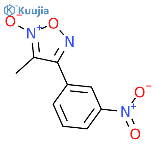 1,2,5-Oxadiazole, 3-methyl-4-(3-nitrophenyl)-, 2-oxide structure