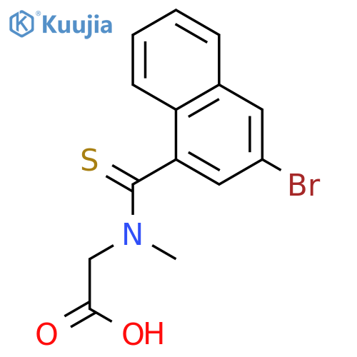 Glycine, N-[(3-bromo-1-naphthalenyl)thioxomethyl]-N-methyl- structure