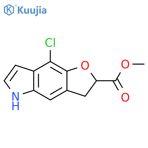 2H-Furo[2,3-f]indole-2-carboxylic acid, 8-chloro-3,5-dihydro-, methylester structure