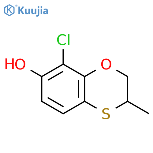 1,4-Benzoxathiin-7-ol, 8-chloro-2,3-dihydro-3-methyl- structure
