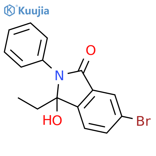 1H-Isoindol-1-one, 6-bromo-3-ethyl-2,3-dihydro-3-hydroxy-2-phenyl- structure