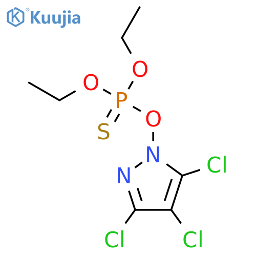 1H-Pyrazole, 3,4,5-trichloro-1-[(diethoxyphosphinothioyl)oxy]- structure