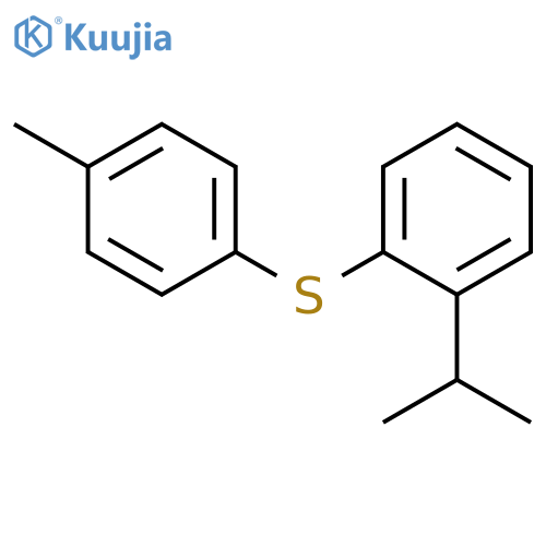 Benzene, 1-(1-methylethyl)-2-[(4-methylphenyl)thio]- structure