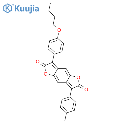 FURO[2,3-F]BENZOFURAN-2,6-DIONE, 3-(4-BUTOXYPHENYL)-7-(4-METHYLPHENYL)- structure