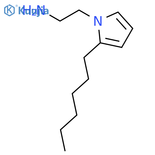 1H-PYRROLE-1-ETHANAMINE, 2-HEXYL- structure