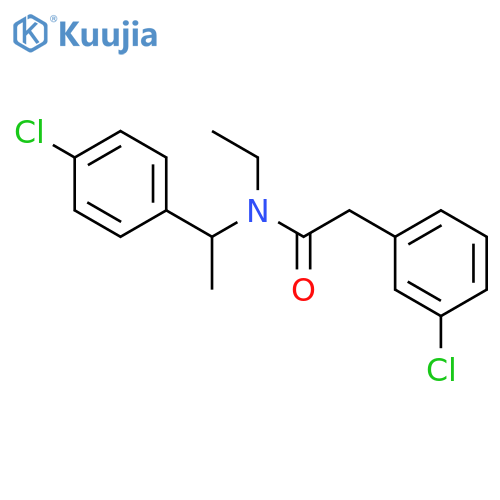 BENZENEACETAMIDE, 3-CHLORO-N-[1-(4-CHLOROPHENYL)ETHYL]-N-ETHYL- structure