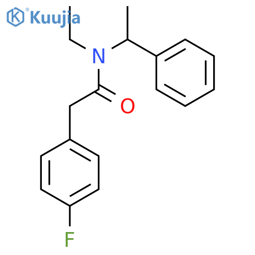Benzeneacetamide, N-ethyl-4-fluoro-N-(1-phenylethyl)- structure